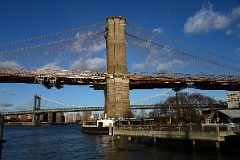 33 New York Brooklyn Bridge And Wharf With Manhattan Bridge Before Sunset From Brooklyn Heights.jpg